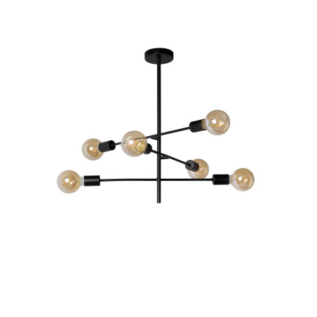Lucide LESTER - Plafonnier - 6xE27 - Noir - L 59 x P 59 x H 83 cm