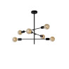 Lucide LESTER - Plafonnier - 6xE27 - Noir - L 59 x P 59 x H 83 cm