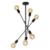 Lucide LESTER - Plafonnier - 6xE27 - Noir - L 59 x P 59 x H 83 cm
