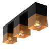 Lucide RENATE - Plafonnier - 3xE27 - Or Mat / Laiton
