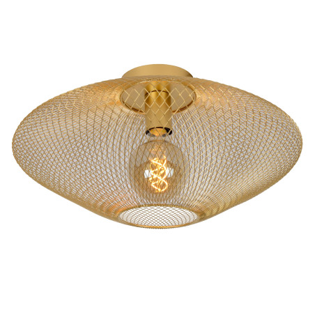 Lucide MESH - Plafonnier - Ø 45 cm - 1xE27 - Or Mat / Laiton