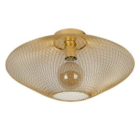 Lucide MESH - Plafonnier - Ø 45 cm - 1xE27 - Or Mat / Laiton