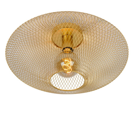 Lucide MESH - Plafonnier - Ø 45 cm - 1xE27 - Or Mat / Laiton