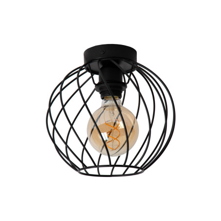 Lucide DANZA - Plafonnier - Ø 25 cm - 1xE27 - Noir