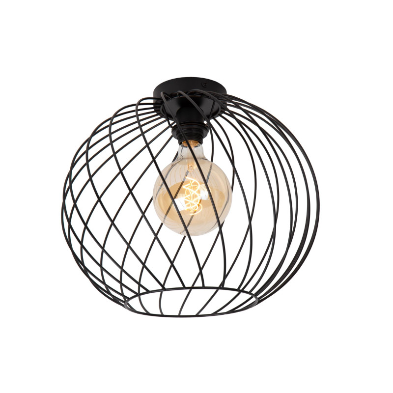 Lucide DANZA - Plafonnier - Ø 40 cm - 1xE27 - Noir