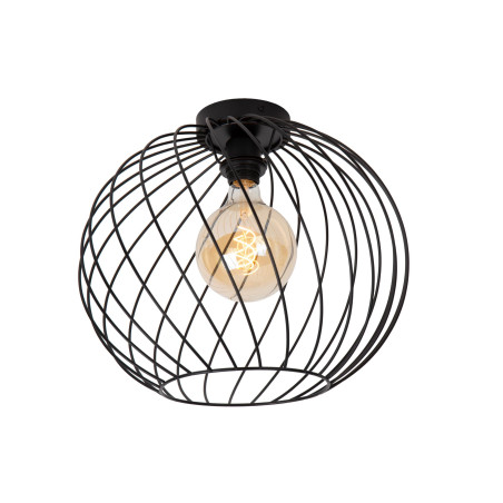 Lucide DANZA - Plafonnier - Ø 40 cm - 1xE27 - Noir