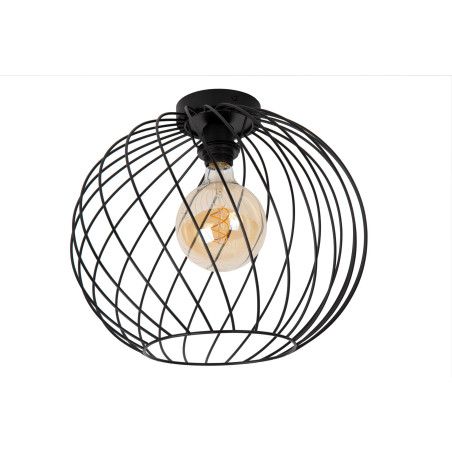 Lucide DANZA - Plafonnier - Ø 40 cm - 1xE27 - Noir