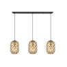 Lucide WOLFRAM - Suspension - 3xE27 - Or Mat / Laiton