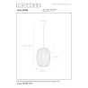 Lucide WOLFRAM - Suspension - Ø 32 cm - 1xE27 - Or Mat / Laiton