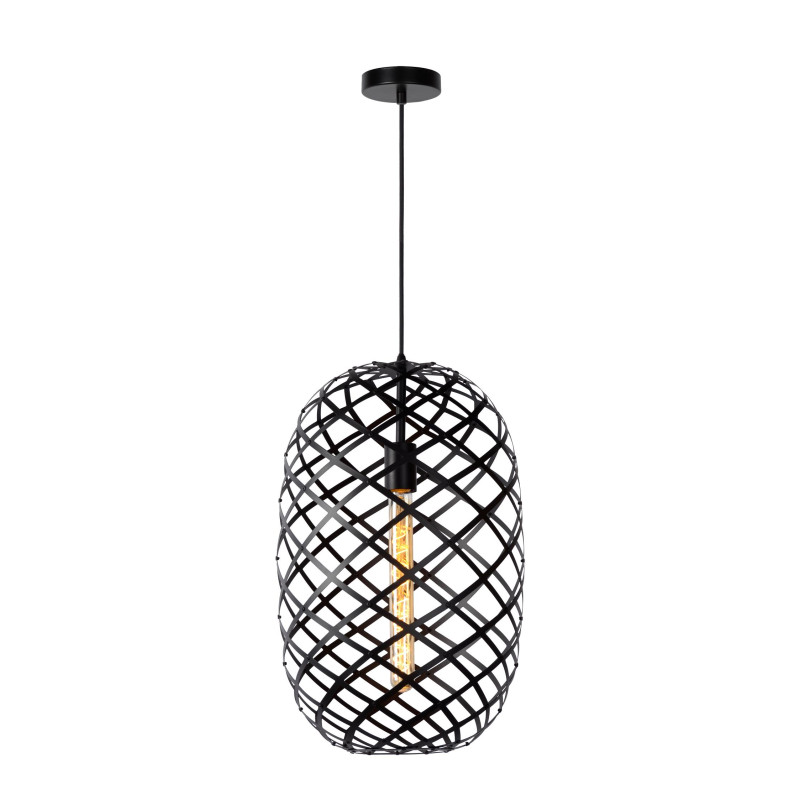 Lucide WOLFRAM - Suspension - Ø 32 cm - 1xE27 - Noir