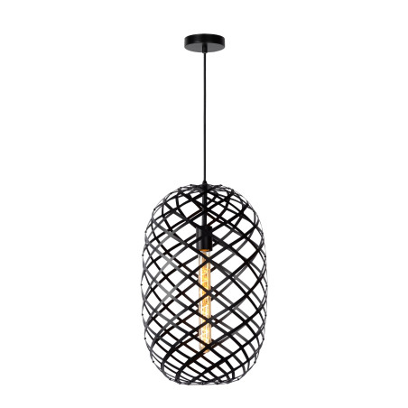 Lucide WOLFRAM - Suspension - Ø 32 cm - 1xE27 - Noir