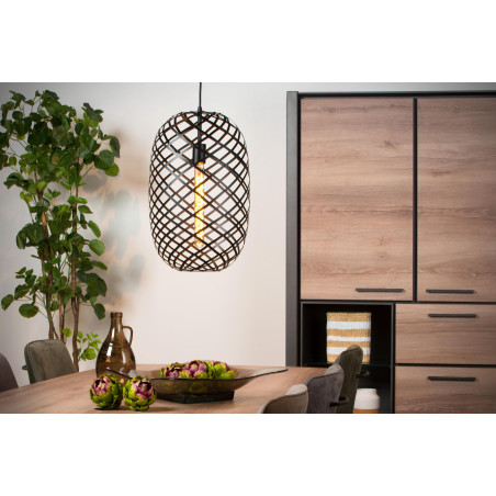 Lucide WOLFRAM - Suspension - Ø 32 cm - 1xE27 - Noir