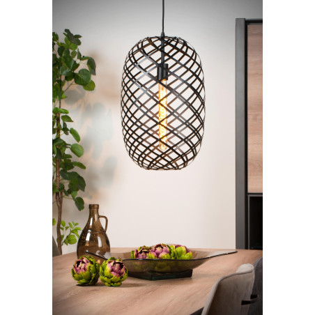 Lucide WOLFRAM - Suspension - Ø 32 cm - 1xE27 - Noir