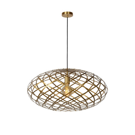 Lucide WOLFRAM - Suspension - Ø 65 cm - 1xE27 - Or Mat / Laiton