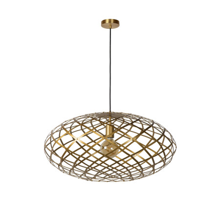 Lucide WOLFRAM - Suspension - Ø 65 cm - 1xE27 - Or Mat / Laiton