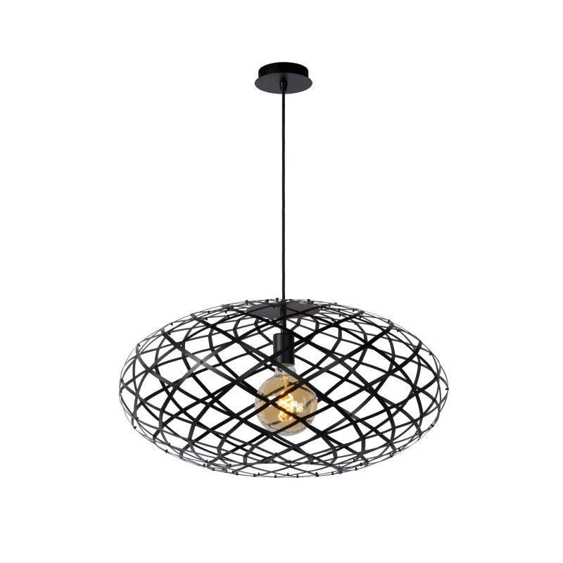 Lucide WOLFRAM - Suspension - Ø 65 cm - 1xE27 - Noir