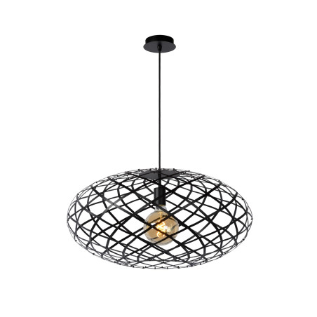 Lucide WOLFRAM - Suspension - Ø 65 cm - 1xE27 - Noir
