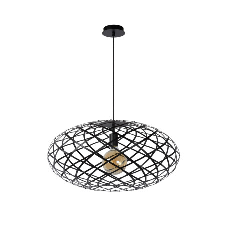 Lucide WOLFRAM - Suspension - Ø 65 cm - 1xE27 - Noir