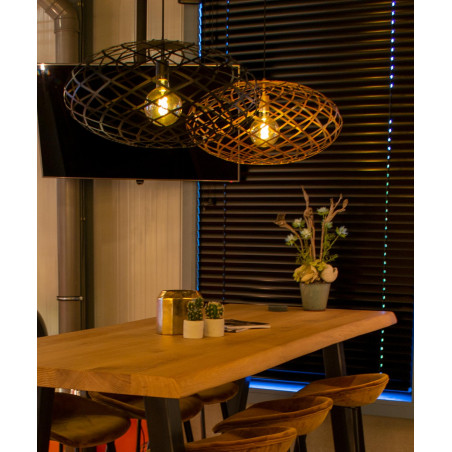 Lucide WOLFRAM - Suspension - Ø 65 cm - 1xE27 - Noir
