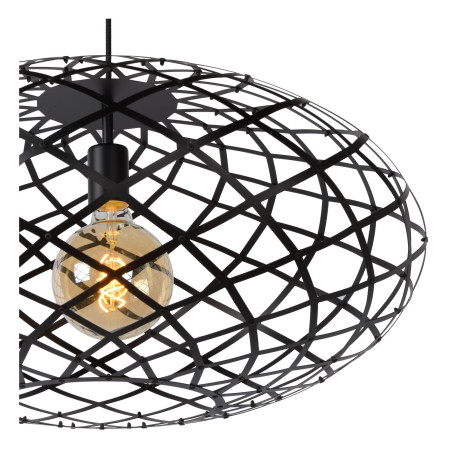 Lucide WOLFRAM - Suspension - Ø 65 cm - 1xE27 - Noir
