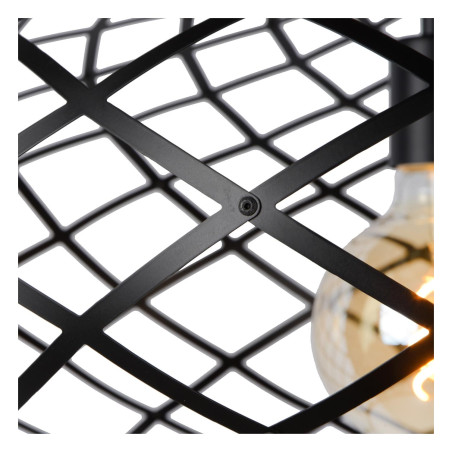 Lucide WOLFRAM - Suspension - Ø 65 cm - 1xE27 - Noir
