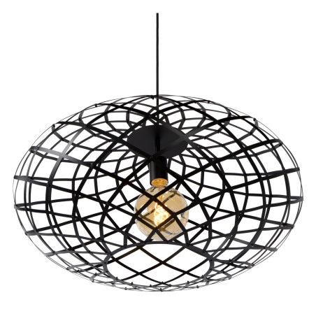 Lucide WOLFRAM - Suspension - Ø 65 cm - 1xE27 - Noir