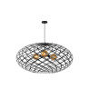 Lucide WOLFRAM - Suspension - Ø 100 cm - 3xE27 - Convient aux mezzanines et plafonds hauts - Noir