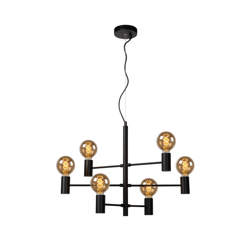 Lucide LEANNE - Suspension - 6xE27 - Noir