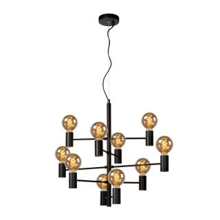 Lucide LEANNE - Suspension - Ø 65 cm - 10xE27 - Noir