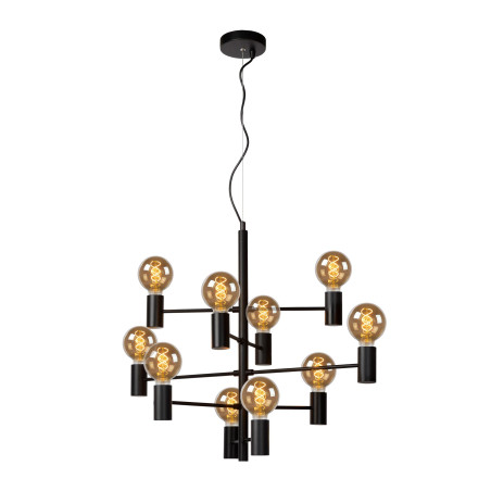 Lucide LEANNE - Suspension - Ø 65 cm - 10xE27 - Noir