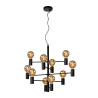 Lucide LEANNE - Suspension - Ø 65 cm - 10xE27 - Noir