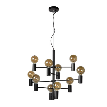 Lucide LEANNE - Suspension - Ø 65 cm - 10xE27 - Noir
