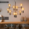 Lucide LEANNE - Suspension - Ø 65 cm - 10xE27 - Noir