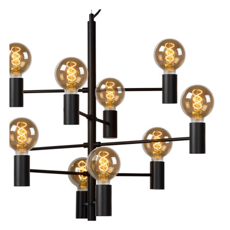 Lucide LEANNE - Suspension - Ø 65 cm - 10xE27 - Noir