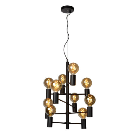 Lucide LEANNE - Suspension - Ø 65 cm - 10xE27 - Noir