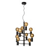 Lucide LEANNE - Suspension - Ø 65 cm - 10xE27 - Noir