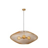 Lucide MESH - Suspension - Ø 85 cm - 3xE27 - Convient aux mezzanines et plafonds hauts - Or Mat / Laiton