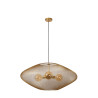 Lucide MESH - Suspension - Ø 85 cm - 3xE27 - Convient aux mezzanines et plafonds hauts - Or Mat / Laiton