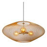 Lucide MESH - Suspension - Ø 85 cm - 3xE27 - Convient aux mezzanines et plafonds hauts - Or Mat / Laiton