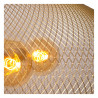 Lucide MESH - Suspension - Ø 85 cm - 3xE27 - Convient aux mezzanines et plafonds hauts - Or Mat / Laiton