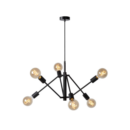 Lucide LESTER - Suspension - 6xE27 - Noir