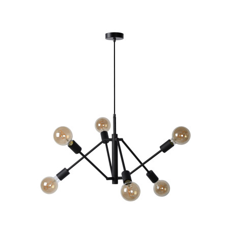 Lucide LESTER - Suspension - 6xE27 - Noir