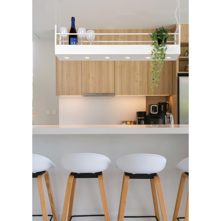 Lucide MIRAVELLE - Suspension - 6xGU10 (MR16) - Blanc