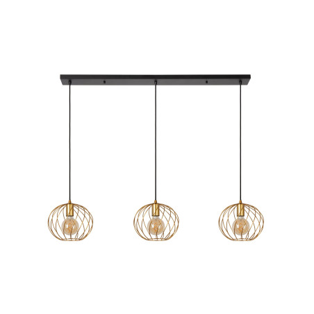 Lucide DANZA - Suspension - 3xE27 - Or Mat / Laiton