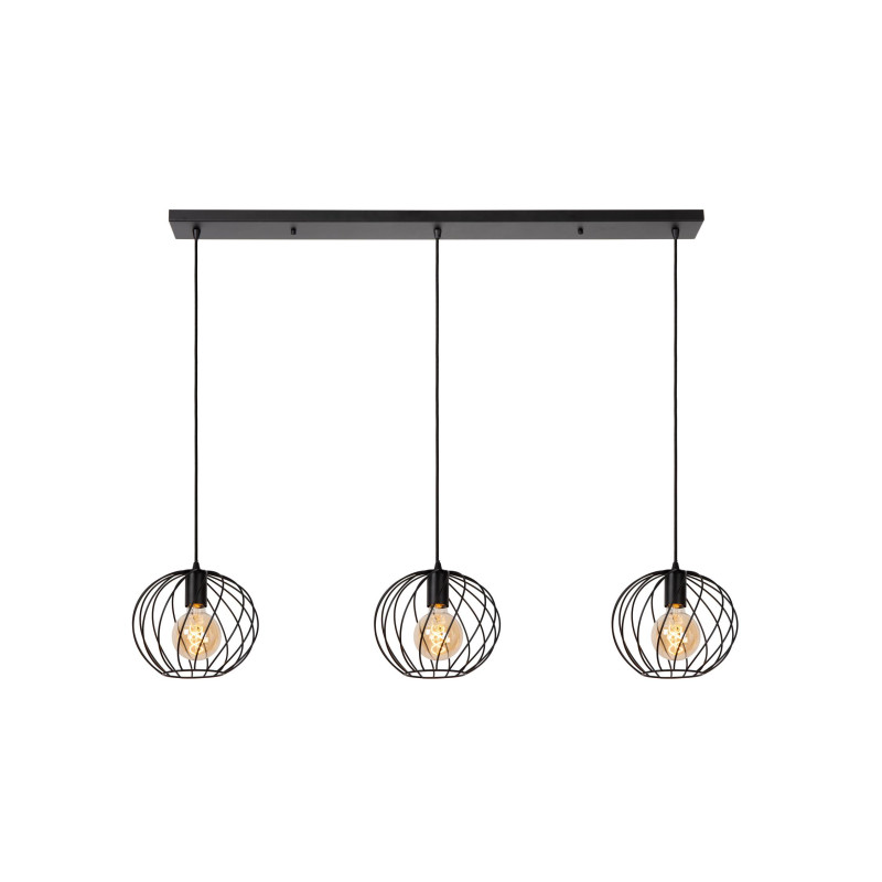 Lucide DANZA - Suspension - 3xE27 - Noir