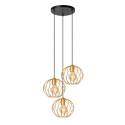 Lucide DANZA - Suspension - Ø 50 cm - 3xE27 - Or Mat / Laiton