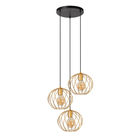 Lucide DANZA - Suspension - Ø 50 cm - 3xE27 - Or Mat / Laiton