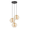 Lucide DANZA - Suspension - Ø 50 cm - 3xE27 - Or Mat / Laiton