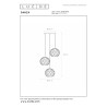 Lucide DANZA - Suspension - Ø 50 cm - 3xE27 - Noir