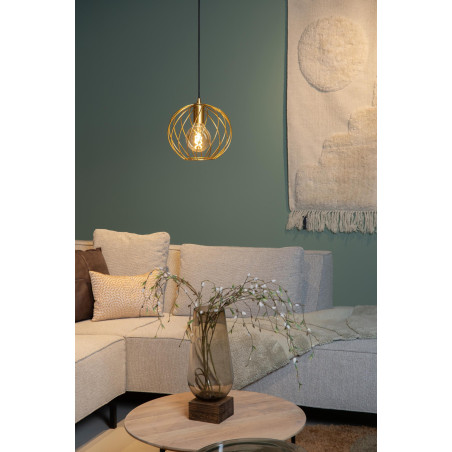 Lucide DANZA - Suspension - Ø 25 cm - 1xE27 - Or Mat / Laiton